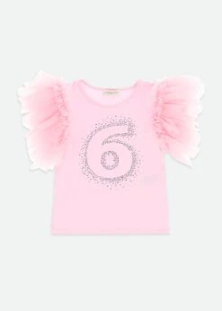 6th Birthday Top Fairy Pink