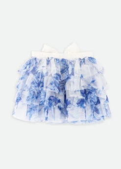 Abbie Blue Flower Skirt Snowdrop 7 Abbie Blue Flower Skirt Snowdrop -Angels-Face Shop Abbie Skirt Blueflower Back
