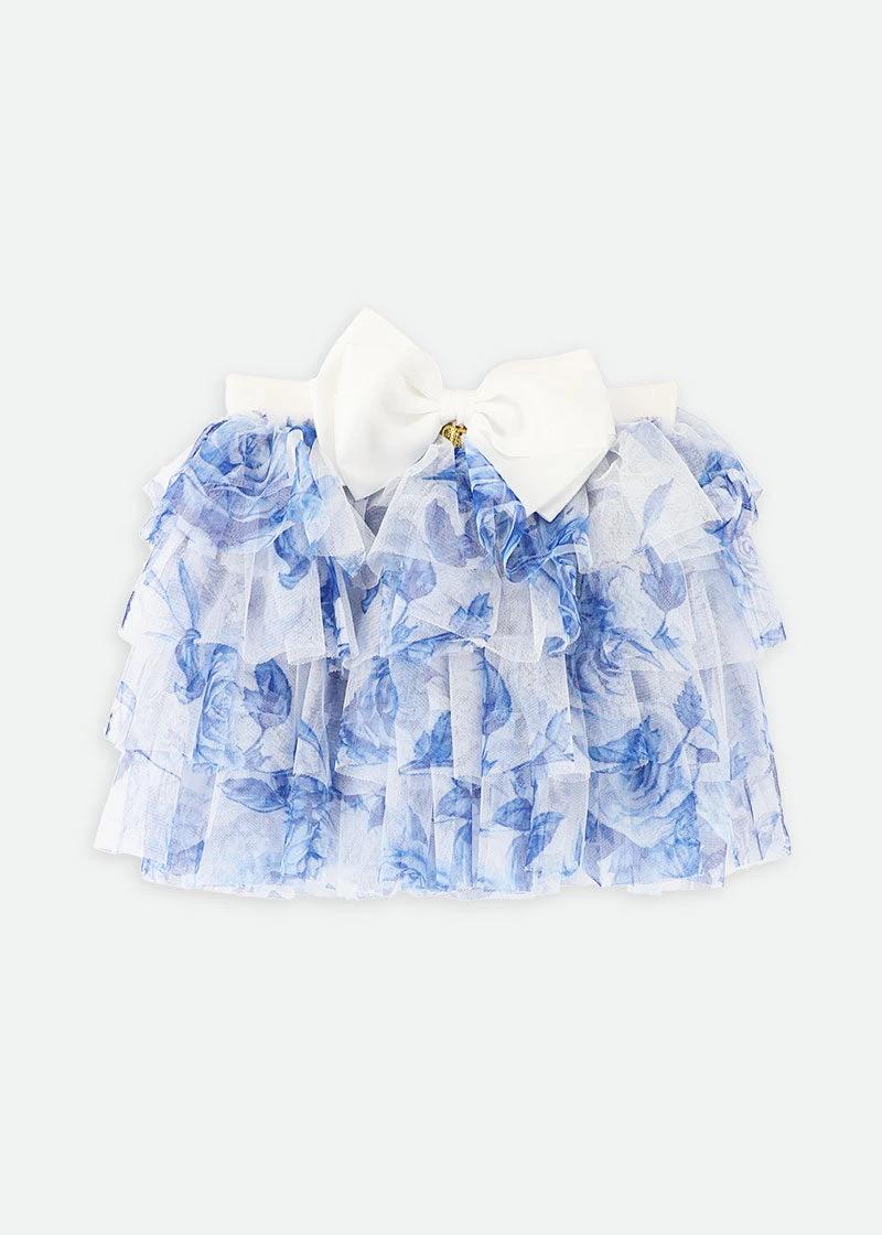Abbie Blue Flower Skirt Snowdrop 1 Abbie Blue Flower Skirt Snowdrop