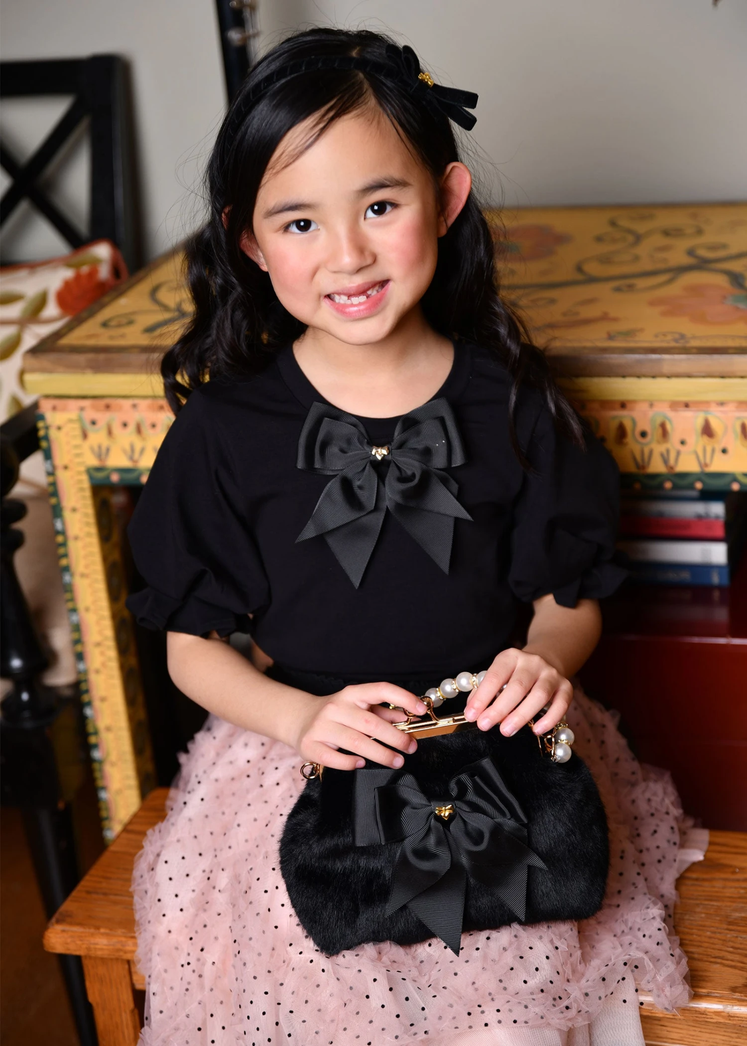 Aira Pleated Sleeve Top Black 2 Aira Pleated Sleeve Top Black - Image 2