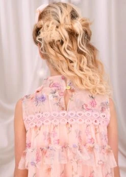 Alberta Trail Flower Dress Peach -Angels-Face Shop Alberta Dress Peach Lifestyle 1