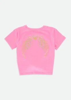 Amelia Wings Printed Tee Begonia Pink 7 Amelia Wings Printed Tee Begonia Pink -Angels-Face Shop Amelia Top Begonia Front