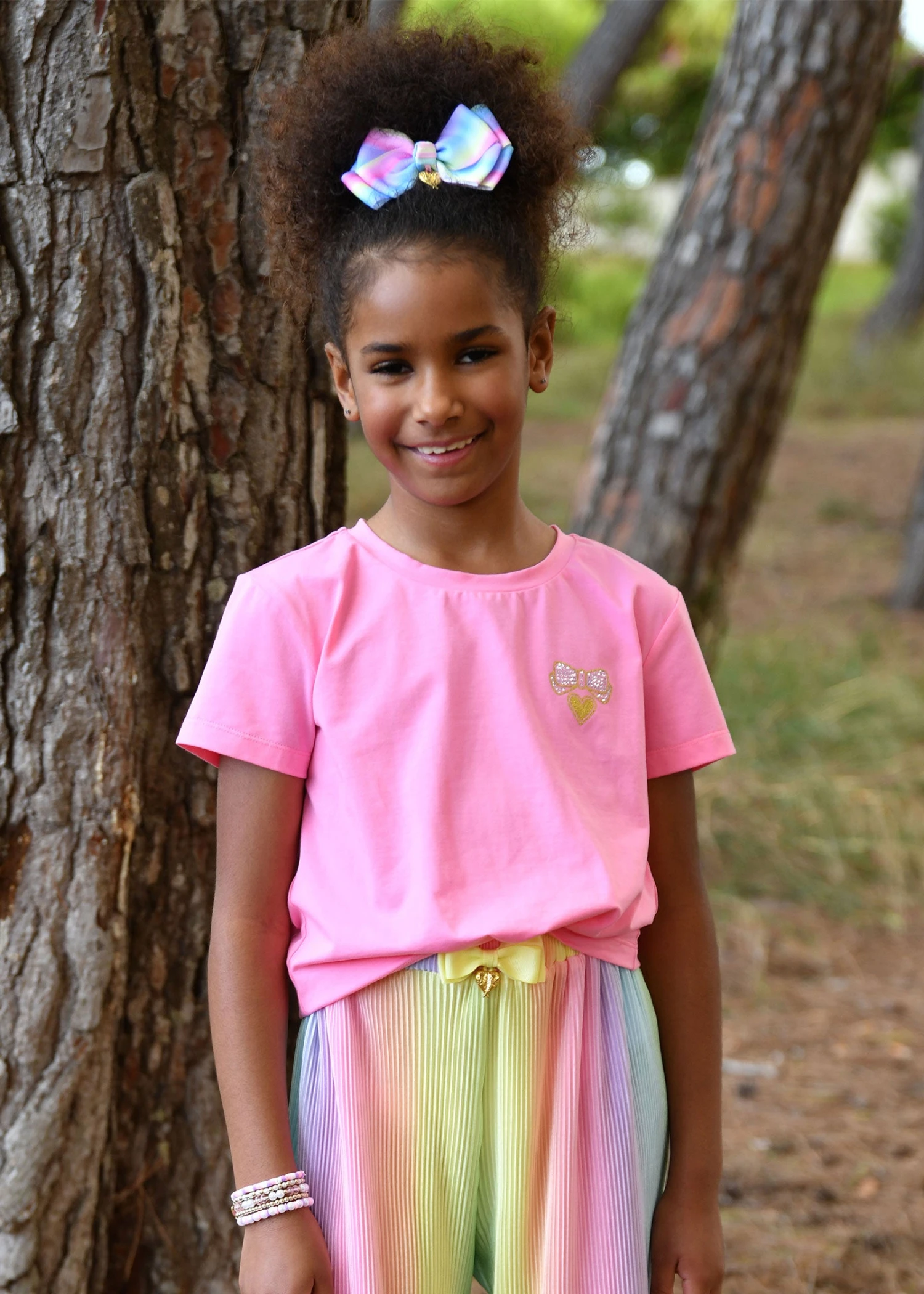 Amelia Wings Printed Tee Begonia Pink 2 Amelia Wings Printed Tee Begonia Pink - Image 2