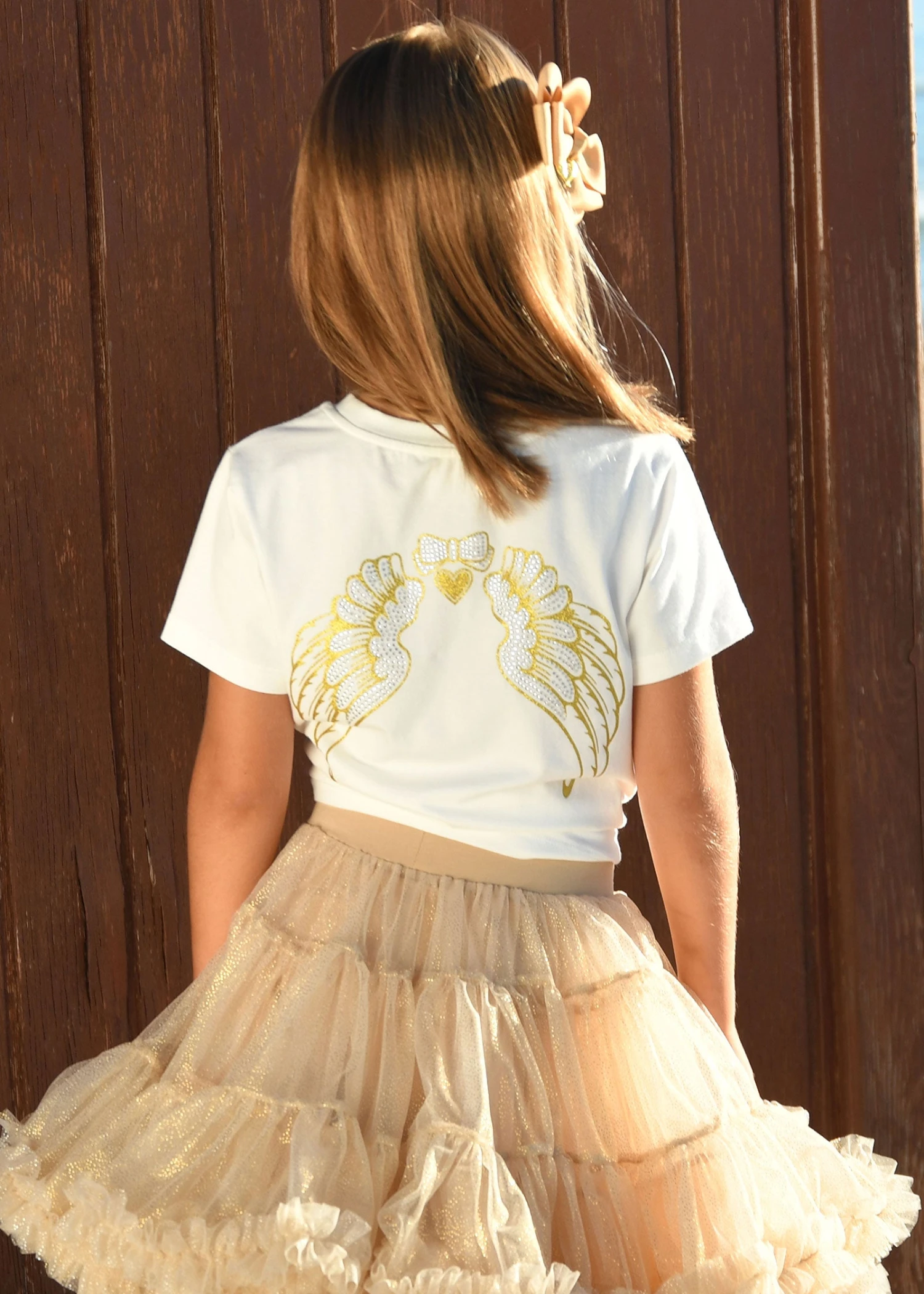 Amelia Wings Printed Tee Snowdrop 2 Amelia Wings Printed Tee Snowdrop - Image 2