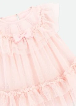 Andie Spotted Tulle Baby Dress Pale Pink -Angels-Face Shop Andie BabyDress Pink Detail
