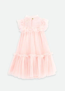 Andrea Spotted Tulle Dress Pale Pink -Angels-Face Shop Andrea Dress Pink Back