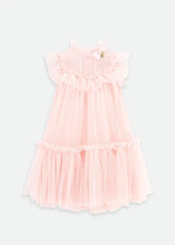 Andrea Spotted Tulle Dress Pale Pink