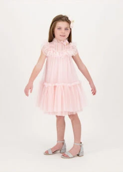 Andrea Spotted Tulle Dress Pale Pink -Angels-Face Shop Andrea Dress Pale Pink Lifestyle