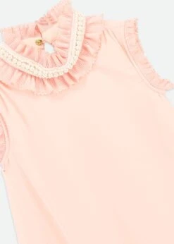 Aphrodite Pearl Collar Dress Peach -Angels-Face Shop Aphrodite Dress Peach Detail
