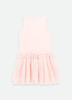 Austin Crystal Bow Tulle Dress Pale Pink -Angels-Face Shop Austin Dress Pink Back
