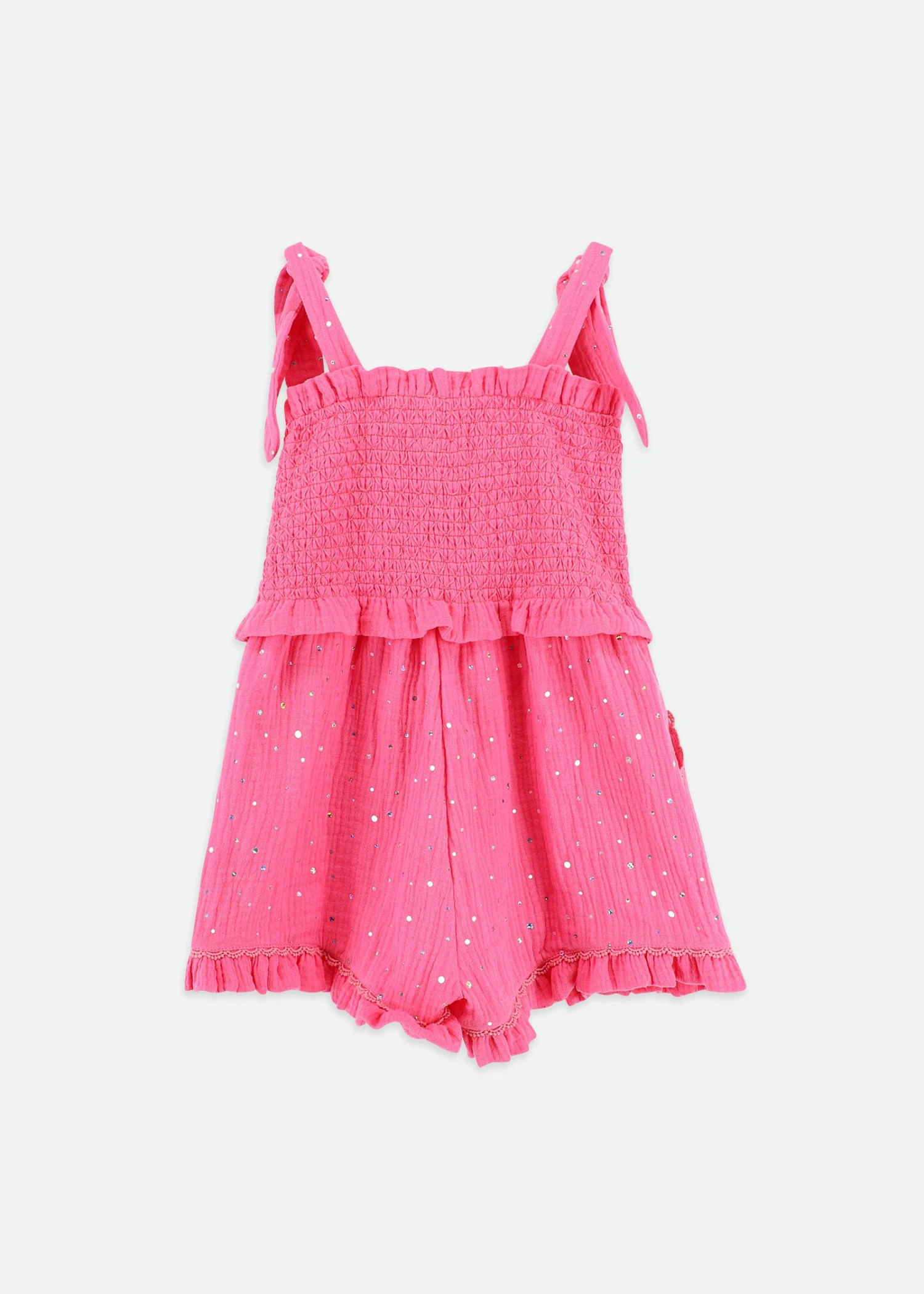 Bali Sparkle Playsuit Begonia Pink 5 Bali Sparkle Playsuit Begonia Pink - Image 5