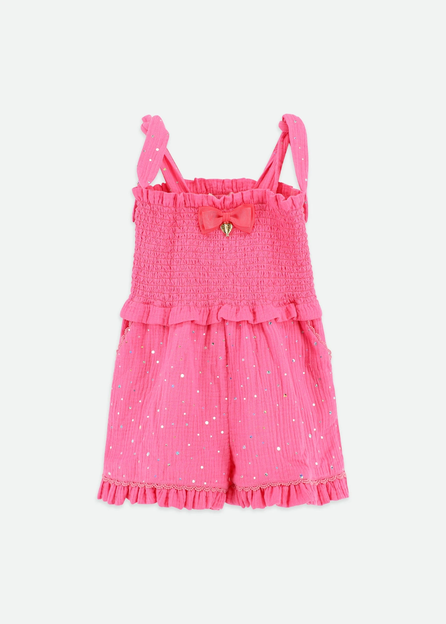 Bali Sparkle Playsuit Begonia Pink 1 Bali Sparkle Playsuit Begonia Pink