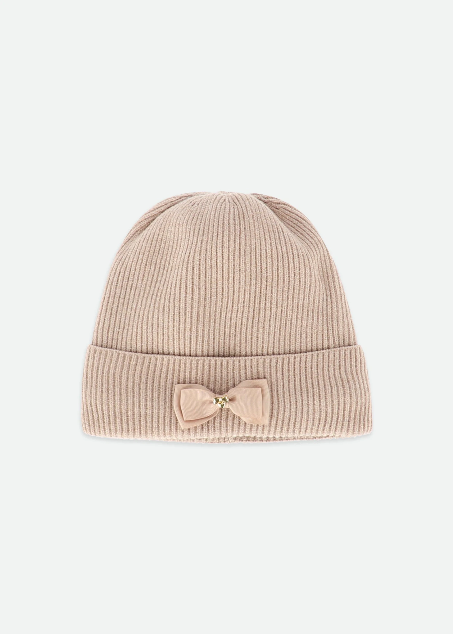 Bianca Ribbed Beanie Hat Sand 1 Bianca Ribbed Beanie Hat Sand