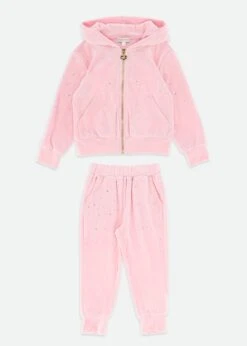 Bijou Crystal Tracksuit Pale Pink