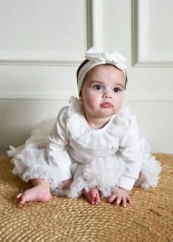 Bonnie Baby Headband Snowdrop -Angels-Face Shop Binky BabyTutu Snowdrop Lifestyle