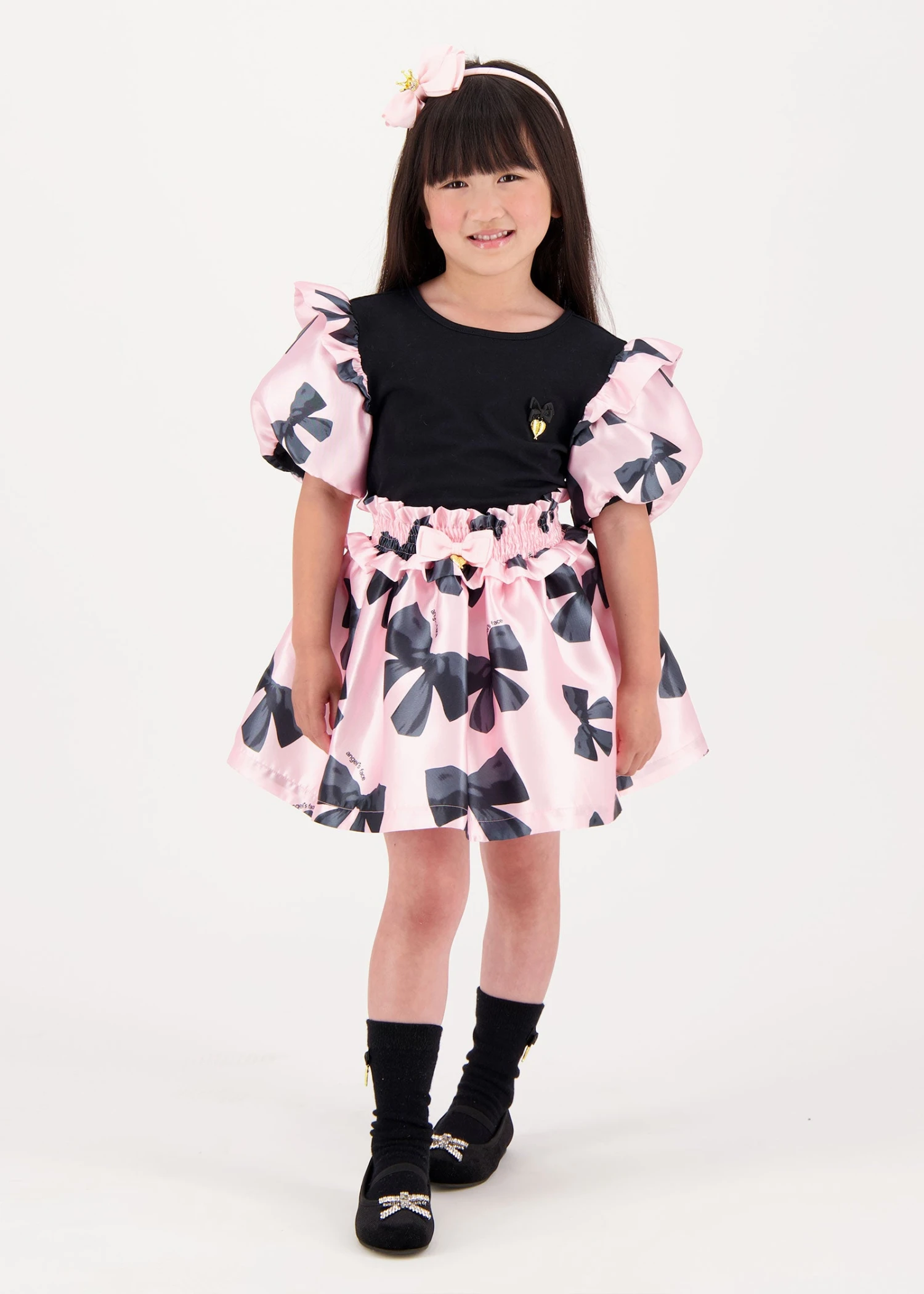 Blake Bow Print Top Black 4 Blake Bow Print Top Black - Image 4