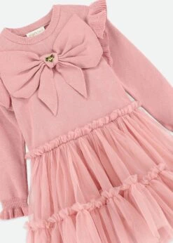 Bliss Knitted And Tulle Dress Tea Rose -Angels-Face Shop Bliss Dress Tearose Detail