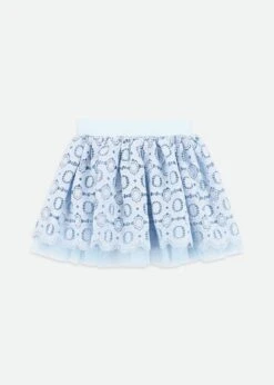 Blossom Lace Skirt Pale Blue -Angels-Face Shop Blossom Skirt Blue Back