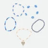 Blue Flower Bracelet Set