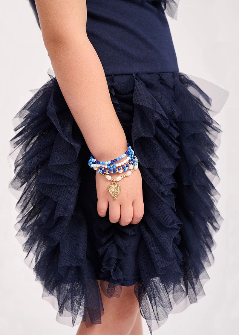 Blue Flower Bracelet Set 2 Blue Flower Bracelet Set - Image 2