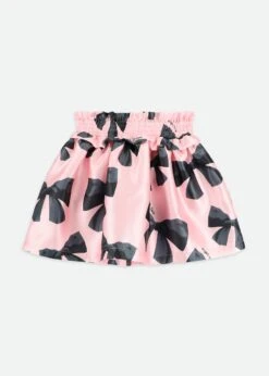 Blythe Bow Print Skirt Black -Angels-Face Shop Blythe Dress Pink Back
