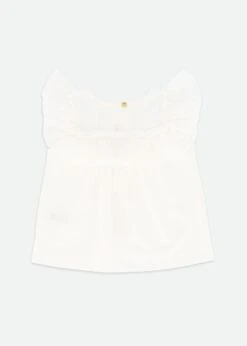 Bubbles Ruffle Neck Top Snowdrop -Angels-Face Shop Bubbles Top Snowdrop Back