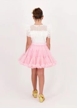 Bubbles Ruffle Neck Top Snowdrop -Angels-Face Shop Bubbles Top Snowdrop Lifestyle 1