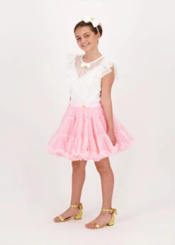 Bubbles Ruffle Neck Top Snowdrop -Angels-Face Shop Bubbles Top Snowdrop Lifestyle 2