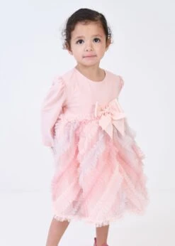 Callula L/S Baby Dress Blush Pink 6 Callula L/S Baby Dress Blush Pink -Angels-Face Shop Callula Baby Dress Blush Pink Lifestyle