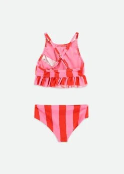 Carly Striped Bikini Pink/Red -Angels-Face Shop Carly Bikini RedPink back