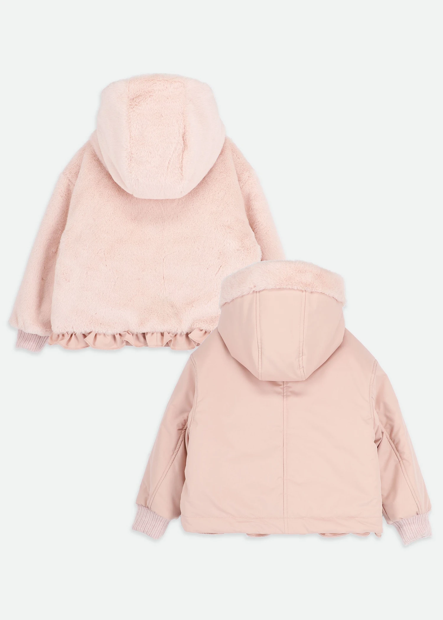 Cathleen Reversible Hooded Coat Pink 8 Cathleen Reversible Hooded Coat Pink - Image 8