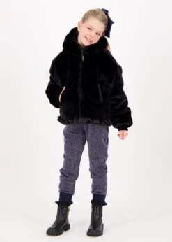 Cathleen Reversible Hooded Coat Black -Angels-Face Shop Cathleen Coat Black Lifestyle 2