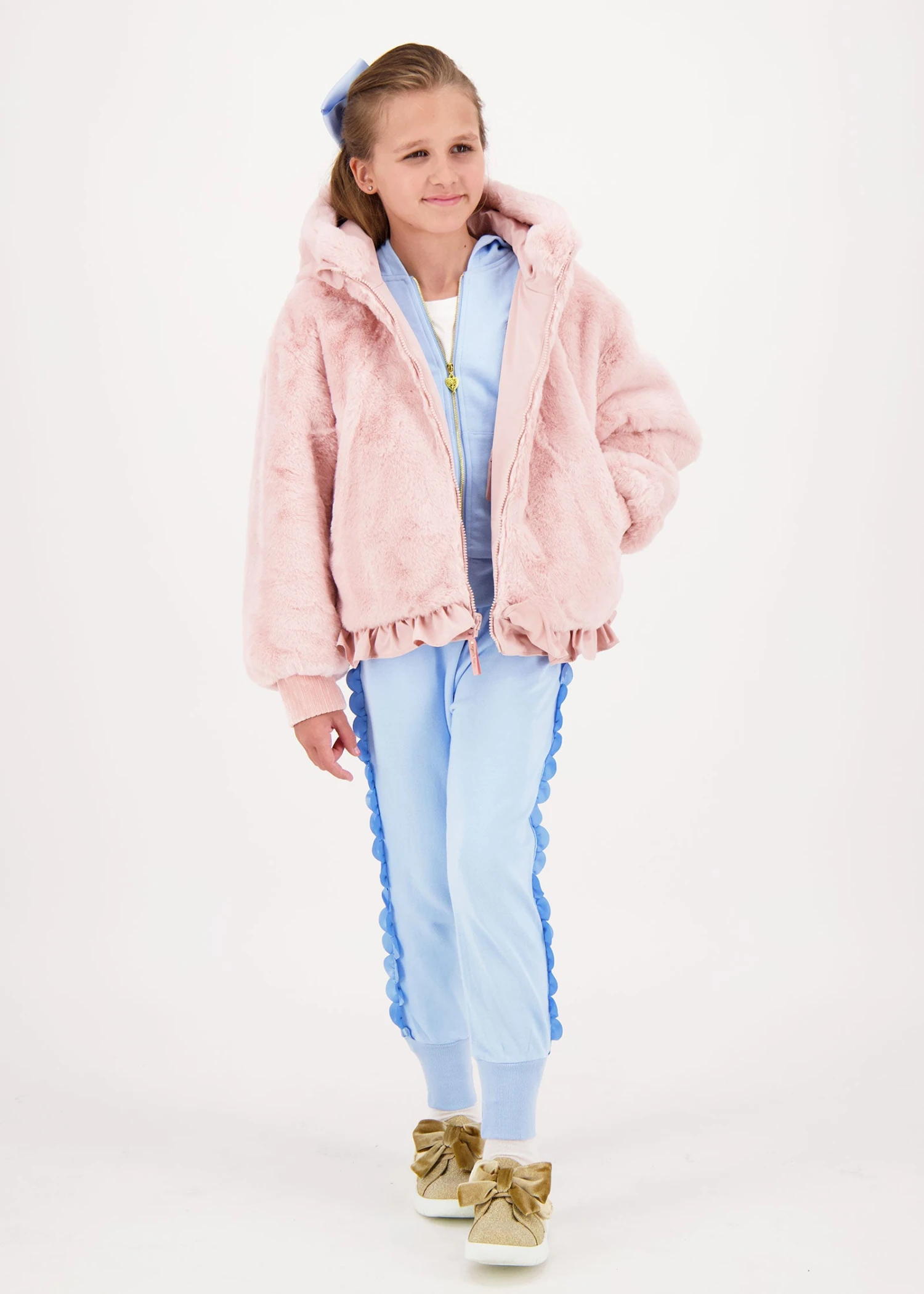 Cathleen Reversible Hooded Coat Pink 5 Cathleen Reversible Hooded Coat Pink - Image 5