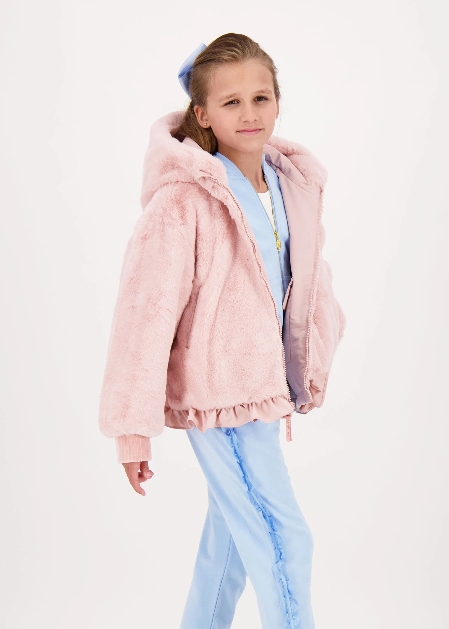 Cathleen Reversible Hooded Coat Pink 6 Cathleen Reversible Hooded Coat Pink - Image 6