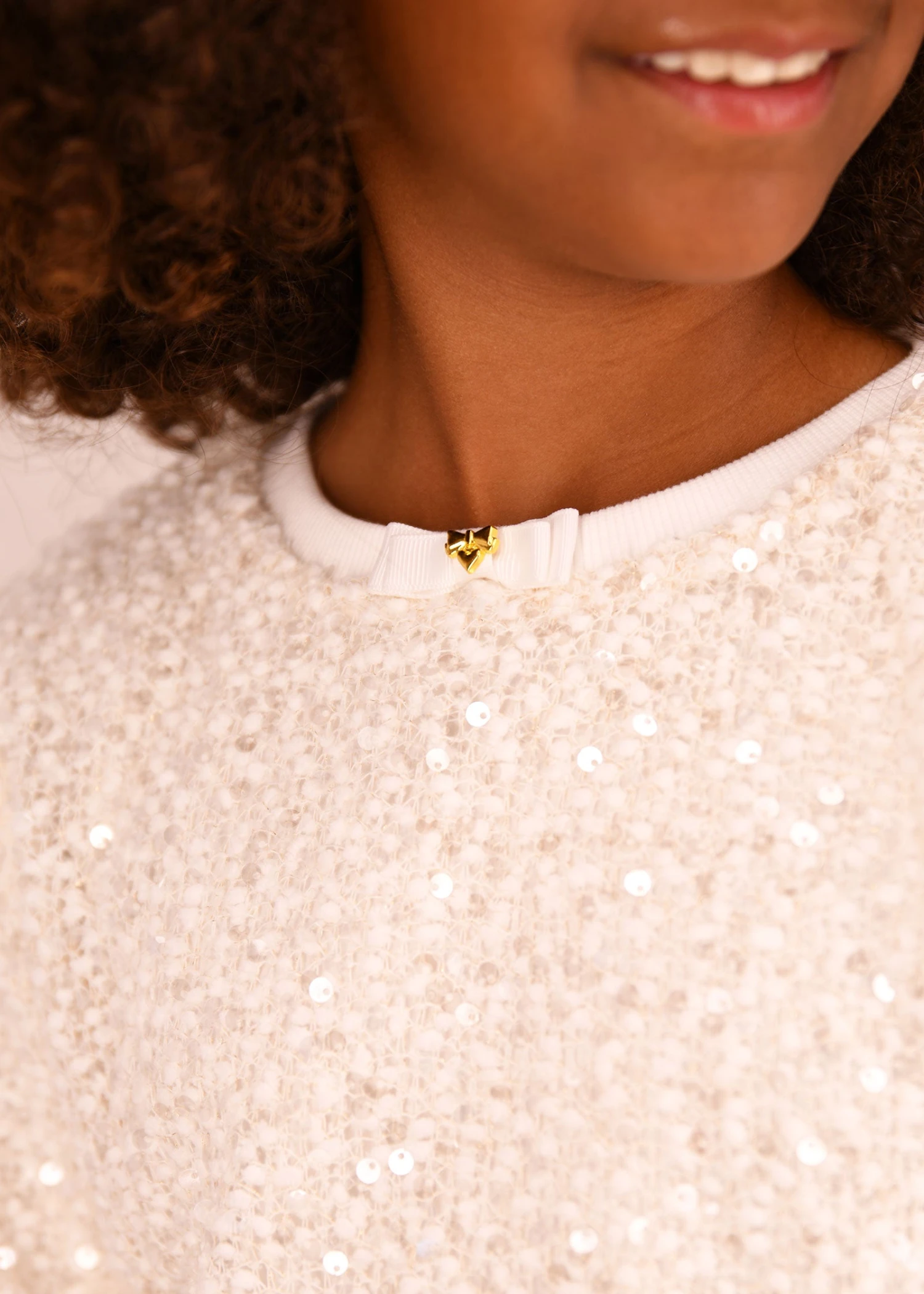 Cedar Boucle Sequin Top Snowdrop 3 Cedar Boucle Sequin Top Snowdrop - Image 3