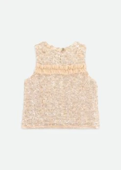 Charlene Sequin Top Caramel -Angels-Face Shop Charlene Top Caramel Back