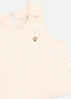 Charlene Sequin Top Peach -Angels-Face Shop Charlene Top Peach Detail