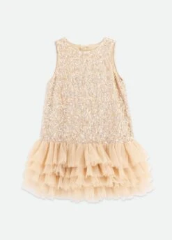 Charleston Sequin Dress Caramel