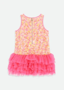 Charleston Sequin/Tulle Dress Pink Multi 11 Charleston Sequin/Tulle Dress Pink Multi -Angels-Face Shop Charleston Dress Multi Back