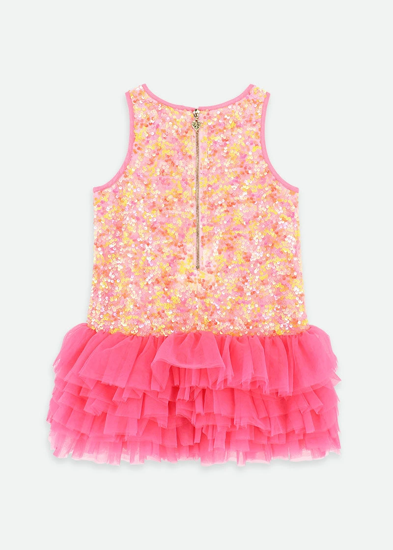 Charleston Sequin/Tulle Dress Pink Multi 6 Charleston Sequin/Tulle Dress Pink Multi - Image 6