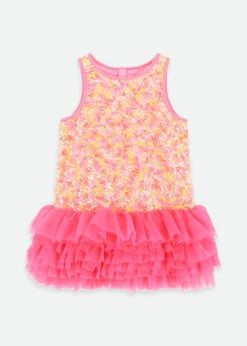 Charleston Sequin/Tulle Dress Pink Multi