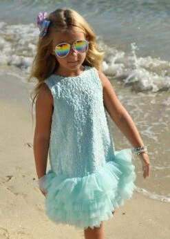 Charleston Sequin Dress Aqua Marine -Angels-Face Shop Charleston Dress Aqua Campaign