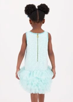 Charleston Sequin Dress Aqua Marine -Angels-Face Shop Charleston Dress Aqua Lifestyle 2