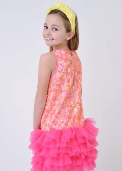 Charleston Sequin/Tulle Dress Pink Multi 8 Charleston Sequin/Tulle Dress Pink Multi -Angels-Face Shop Charleston Dress Multi Lifestyle 1