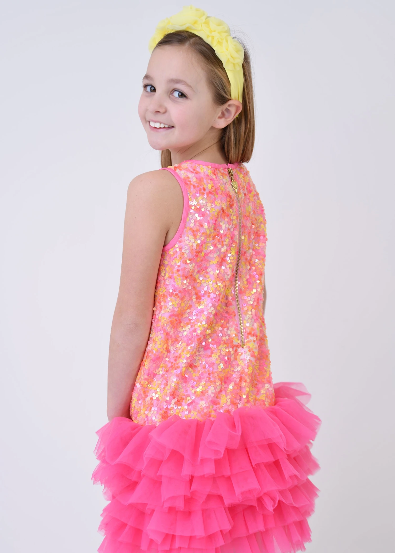 Charleston Sequin/Tulle Dress Pink Multi 3 Charleston Sequin/Tulle Dress Pink Multi - Image 3