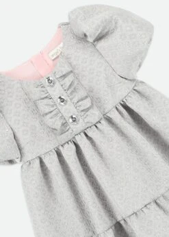 Charmaine Jacquard Dress Platinum 8 Charmaine Jacquard Dress Platinum -Angels-Face Shop Charmaine Dress Platinum Detail