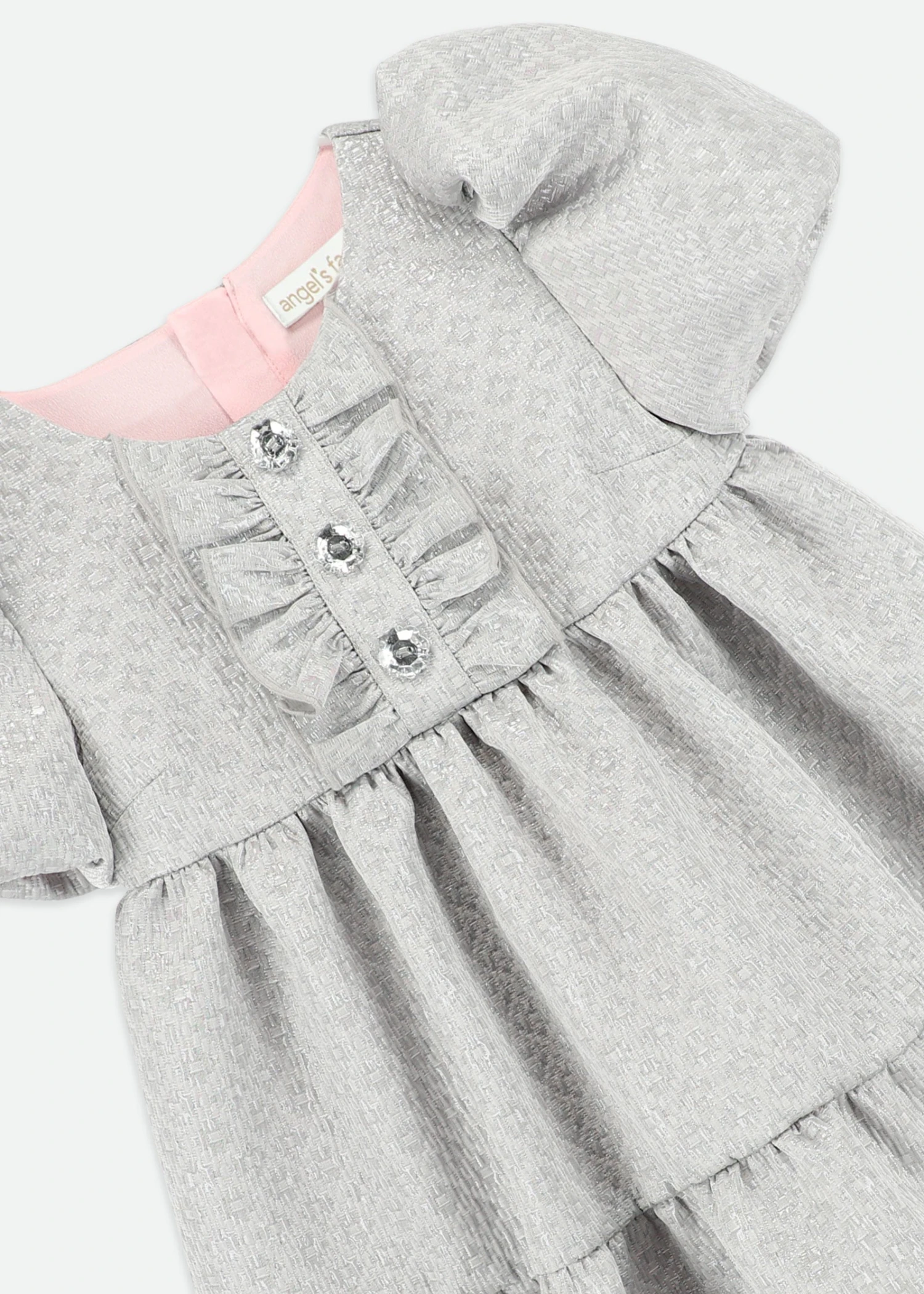 Charmaine Jacquard Dress Platinum 4 Charmaine Jacquard Dress Platinum - Image 4