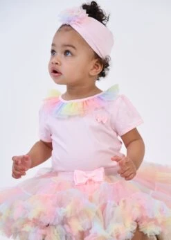 Clementine Rainbow Baby Set Pale Pink -Angels-Face Shop Clementine Babygrow Pale Pink Lifestyle 1