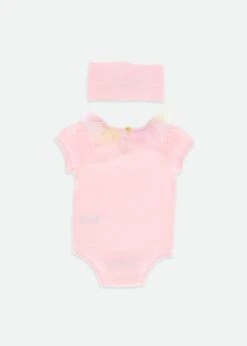 Clementine Rainbow Baby Set Pale Pink -Angels-Face Shop Clemetine Babyset Rainbow Back