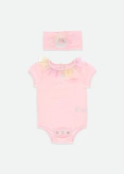 Clementine Rainbow Baby Set Pale Pink